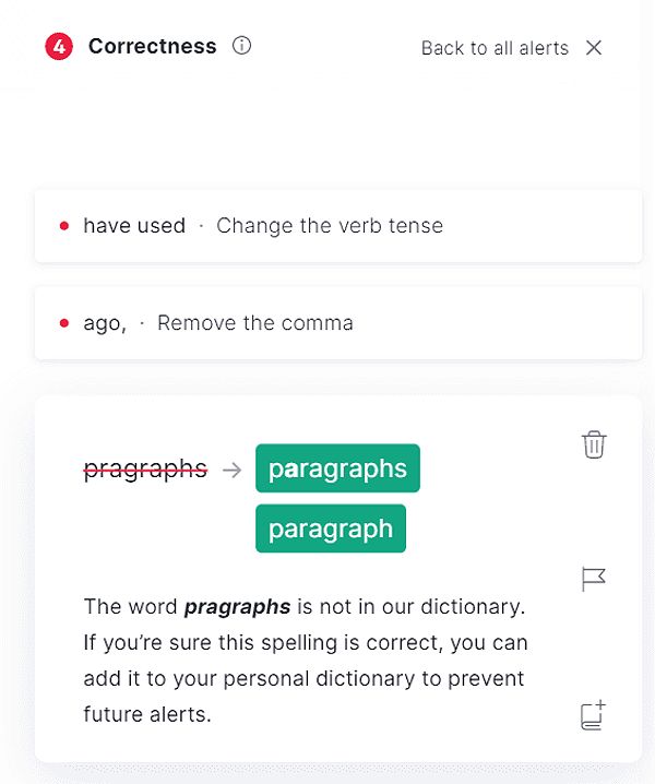 Gợi ý sửa lỗi ngữ pháp Tiếng Anh trên ứng dụng Grammarly