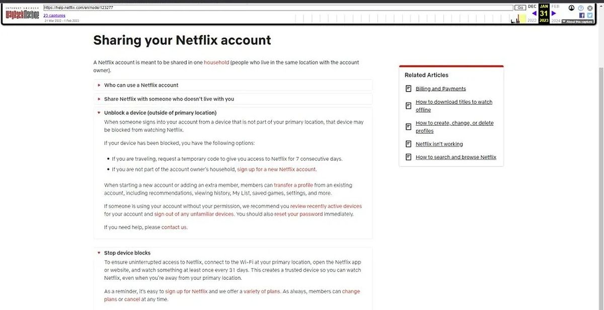 Netflix cấm chia sẻ account